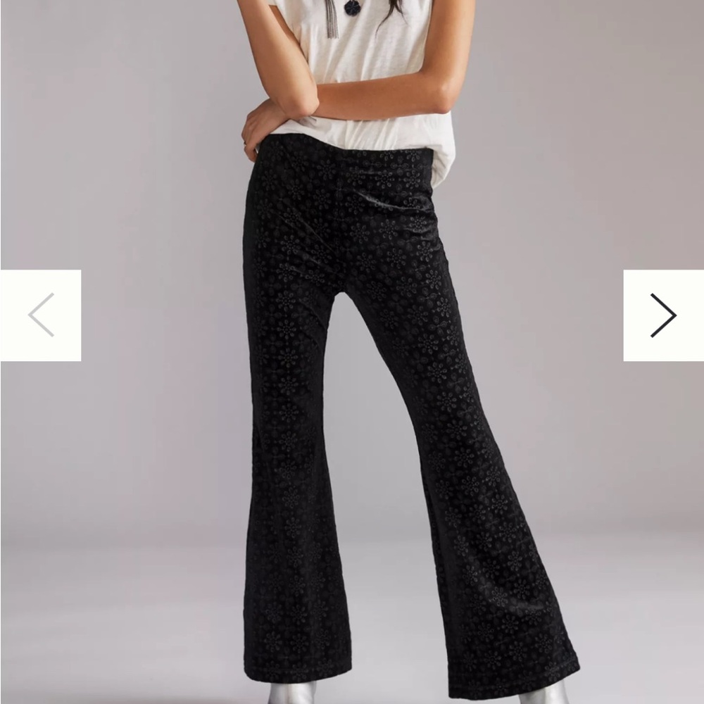 Anthropologie The Joni Velvet Flare Pants Size s